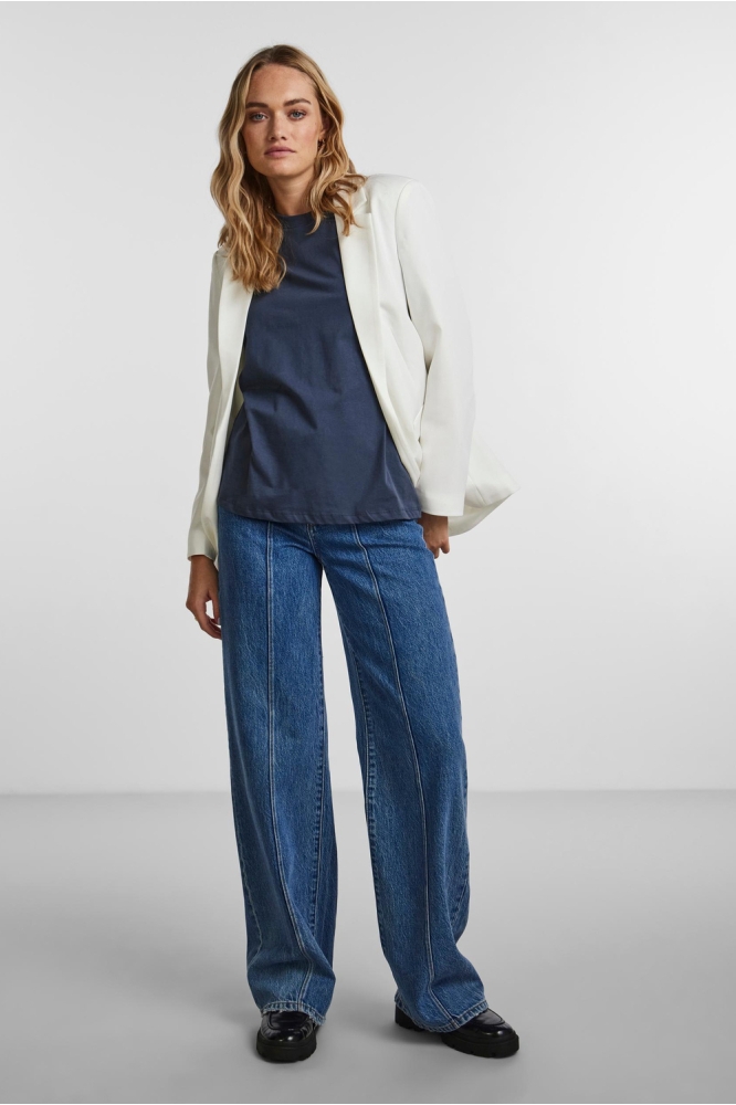 PCBOSSY LS LOOSE BLAZER NOOS 17114792 Cloud Dancer